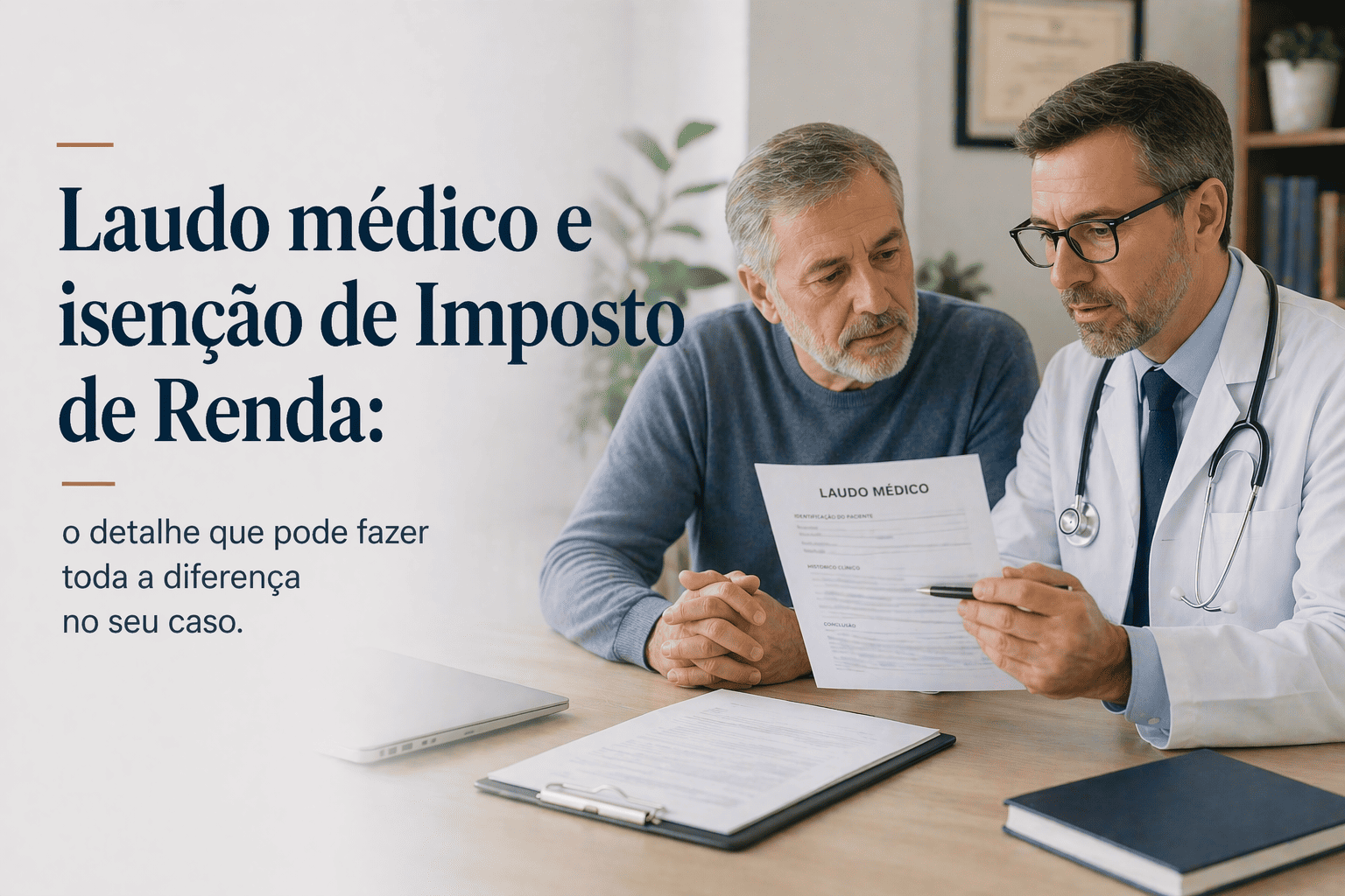 Laudo médico e isenção de Imposto de Renda: o detalhe que pode fazer toda a diferença no seu caso.