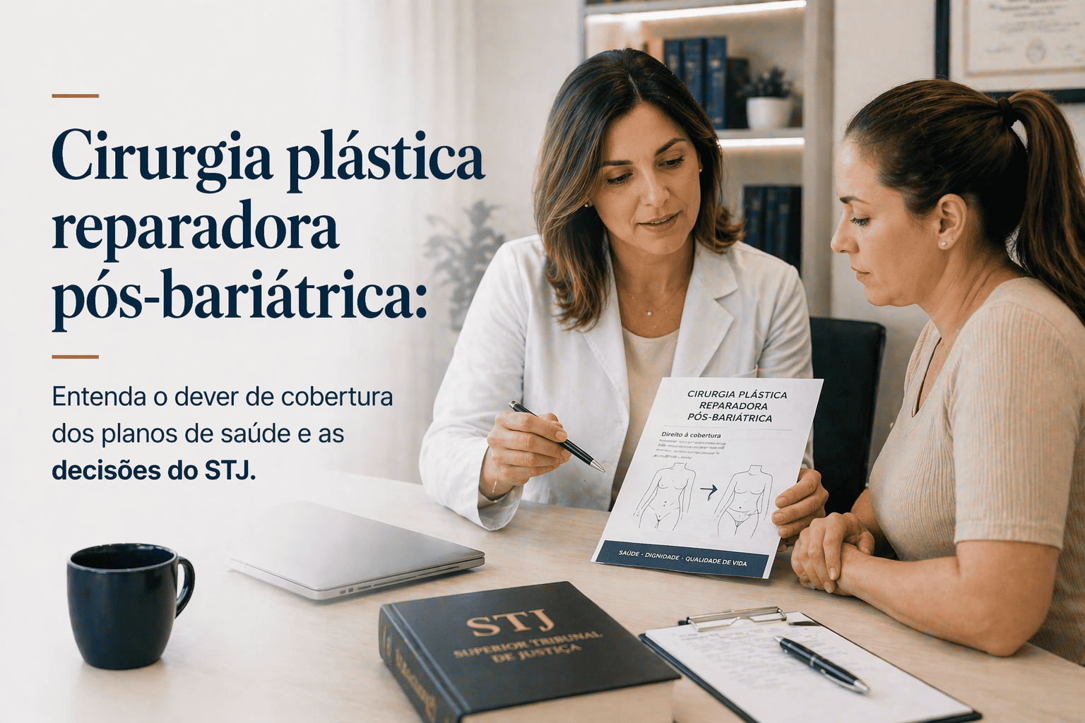 Cirurgia plástica reparadora pós-bariátrica: Entenda o dever de cobertura dos planos de saúde e as decisões do STJ em 2026.